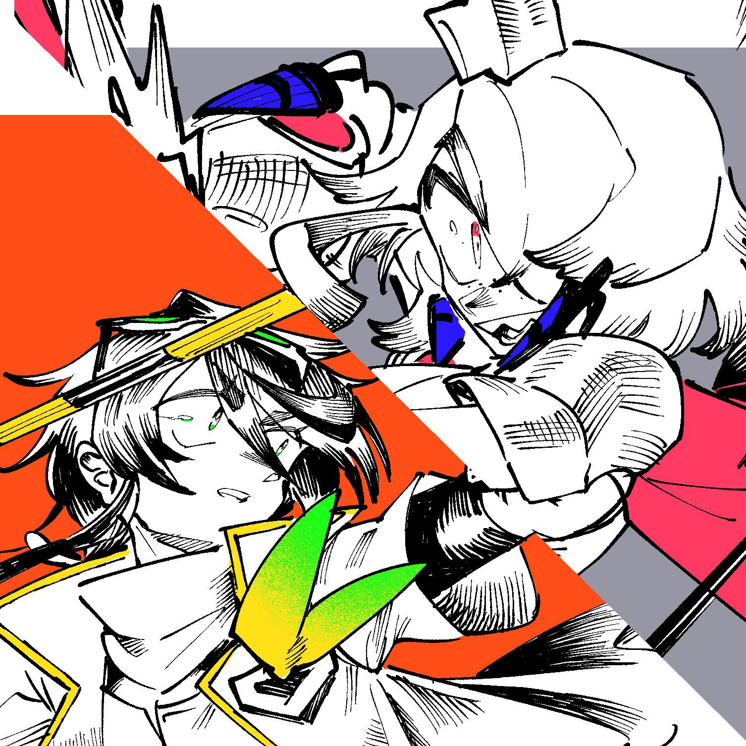 ハッチングが縮小するとカリカリにならない