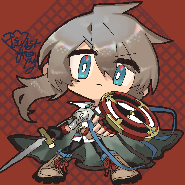 盾 いつも手描き